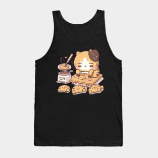 Cat making biscuits Tank Top